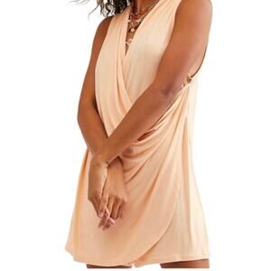 Free People Peach Sleeveless Romper